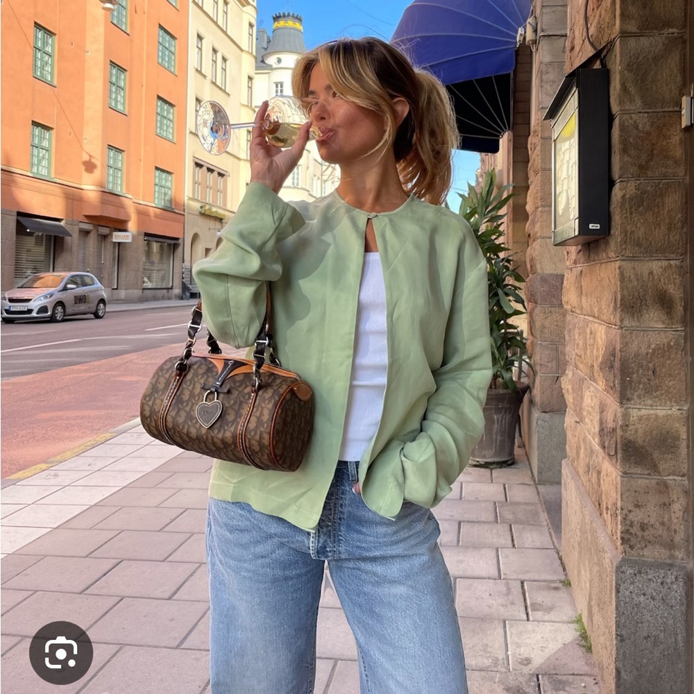 Djerf Avenue dream cardigan in pistachio